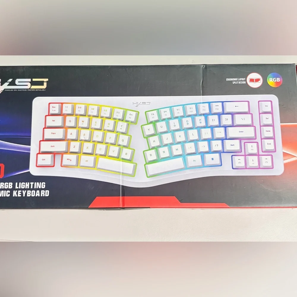 Ergonomic Rainbow Keyboard